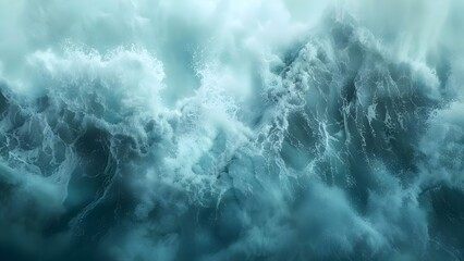 Captivating K Slow Motion Footage of Dynamic Ocean Waves Crashing Against Rocks. Concept Slow Motion Footage, Ocean Waves, Rocks, Captivating, Dynamic