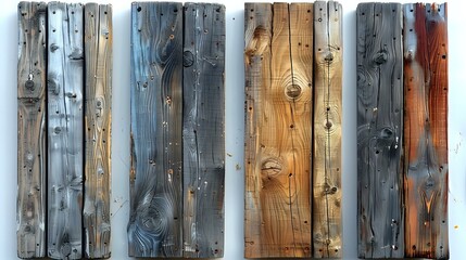 Timeless Beauty: Assortment of Wooden Fence Panels in Diverse Coloration
