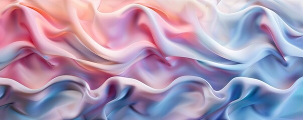 Obraz premium Abstract pastel silk waves background