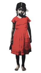 PNG  Portrait standing dress child.