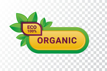 Eco label or bio sticker isolated on a white background