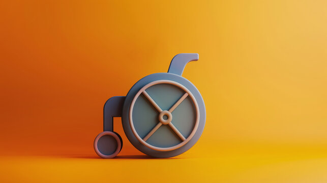 Our sleek, contemporary wheelchair icon This symbol is designed to convey your readiness to assist and communicate with customers requiring mobility support