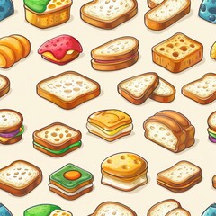 Assorted Variety of Retro Bread