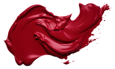 PNG Solid deep red paint white background splattered abstract.