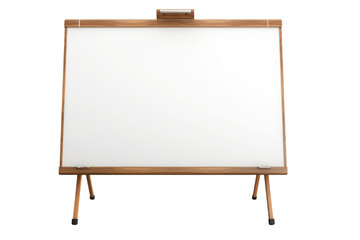 Wood Framed Whiteboard on Minimalist Stand