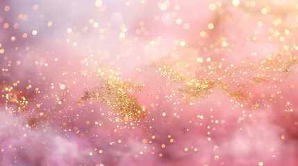 Pink and gold glitter background design