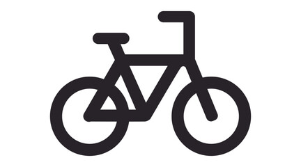 Fototapeta premium Bike Icon. Vector isolated black and white editable icon.