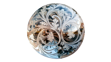 A decorative glass paperweight with a swirl pattern on a transparent background. PNG format, This PNG file, with an isolated cutout object on a transparent background. 