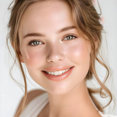 Naklejka premium Skin care woman, product model, models simple photoshoot