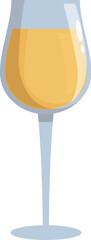 Gold wine glass icon cartoon vector. Non alcoholic drink. Sweet cocktail