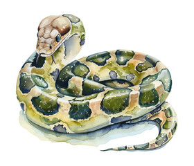 snake watercolor digital painting good quality