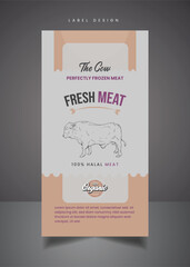 Label Design Meat Packaging, Meat Boxing organic food packaging label design 