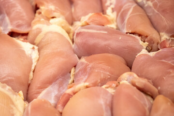 Stack of Raw Chicken Breasts