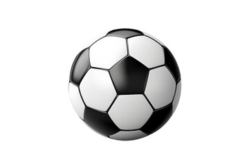 A soccer ball is shown in black and white background, transparent background