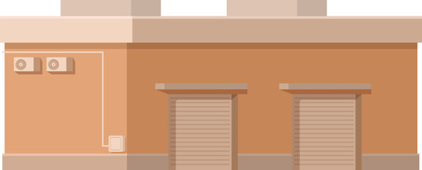 Closed wholesale store icon cartoon vector. Goods seller. Box pack interior