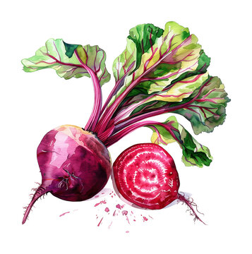 beet root watercolor digital painting good quality