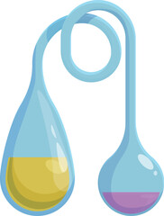 Chemical glass potion boiling icon cartoon vector. Composition game. Crystal magical