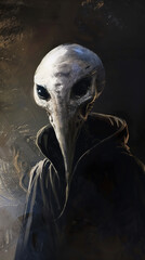 portrait of  alien, horror art