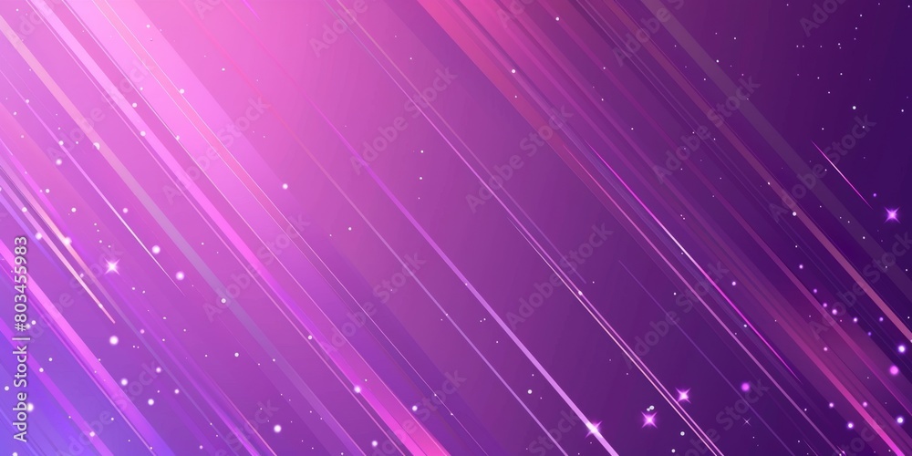 Poster a purple background with diagonal lines and glowing lights, creating an abstract design for a banner