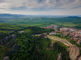 Aerial view of Belogradchik Rocks, Bulgaria