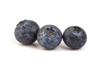 Blueberries, isolated on white background.