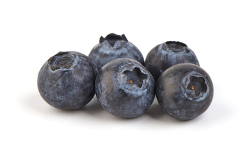 Blueberries, isolated on white background.
