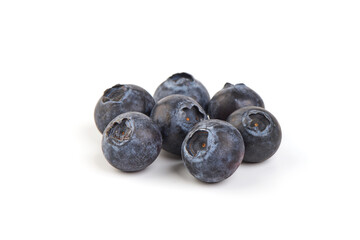 Blueberries, isolated on white background.
