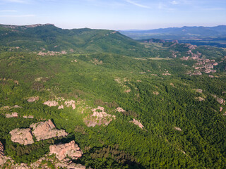 Aerial view of Belogradchik Rocks, Bulgaria