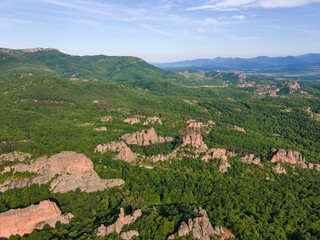 Aerial view of Belogradchik Rocks, Bulgaria