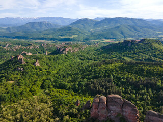 Aerial view of Belogradchik Rocks, Bulgaria