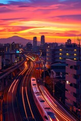 A high-speed rail network connecting major cities