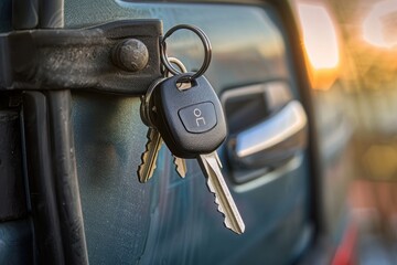 car keys on the car