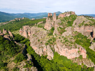 Aerial view of Belogradchik Rocks, Bulgaria