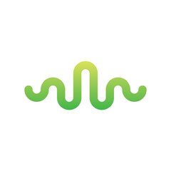 modern sound wave logo premium template