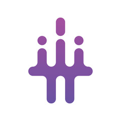 modern sound wave logo premium template