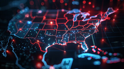 holographic map of the united states