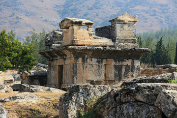 Tombs at Hierapolis Ancient City, Pamukkale, Denizli City, Turkey