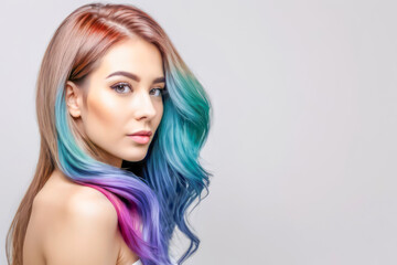 salon hair styling and coloring concepts 