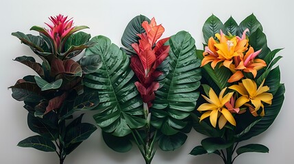 Tropical Wonder: Trio of Vibrant Foliage