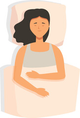 Resting female icon cartoon vector. Room resting sleep. Comfortable cozy room