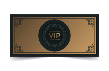 luxury dark vip card in ornament texture