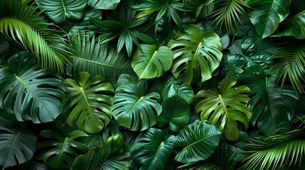 Vibrant Green Tapestry of Tropical Foliage