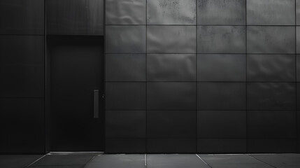 Black Matte Background, Black Wall & Black Door, Luxury & Aesthetic Texture