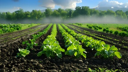 Promoting Soil Health Through Various Crop Rotation Systems: A Farm's Photo Collection. Concept Agricultural Practices, Farm Photography, Soil Conservation, Sustainable Agriculture