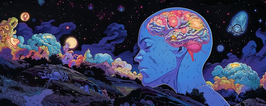 Comics of Witness the machinery of  sleep a finelytuned system orchestrating the cycles of rest and dreaming.