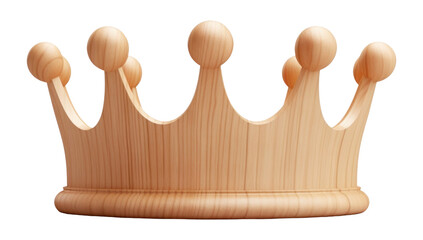 Crown icon wood white background accessories.