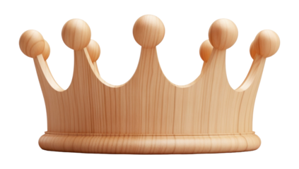 Crown icon wood white background accessories.
