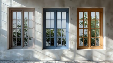 Neutral Frames: Three Windows in Clean and Modern Aesthetic