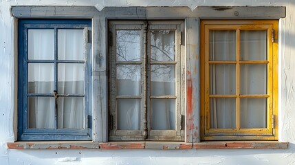 Minimalist Variety: Three Windows in Different Tones