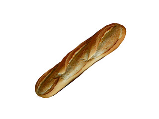 French baguette bread food isolated